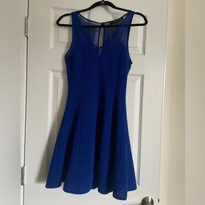 Adelyn Rae Mesh Top Skater Dress
